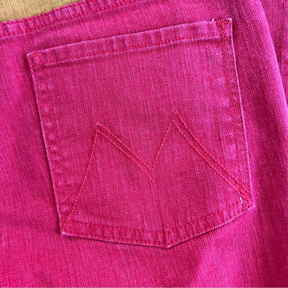RARE!! MOTHER Colorblock Patch Pocket Flare High Rise Jeans - Picture 7 of 9
